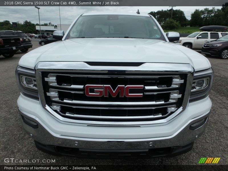 Summit White / Jet Black 2018 GMC Sierra 1500 SLT Crew Cab 4WD