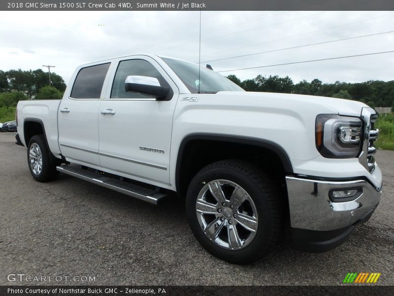 Summit White / Jet Black 2018 GMC Sierra 1500 SLT Crew Cab 4WD