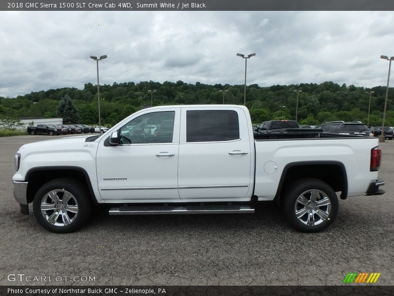 Summit White / Jet Black 2018 GMC Sierra 1500 SLT Crew Cab 4WD