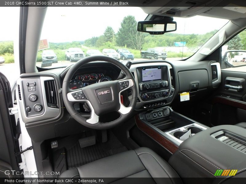 Summit White / Jet Black 2018 GMC Sierra 1500 SLT Crew Cab 4WD