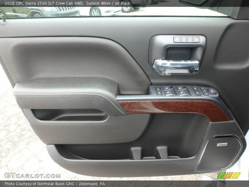 Summit White / Jet Black 2018 GMC Sierra 1500 SLT Crew Cab 4WD