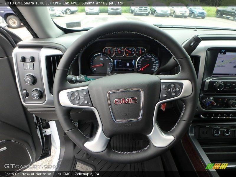 Summit White / Jet Black 2018 GMC Sierra 1500 SLT Crew Cab 4WD