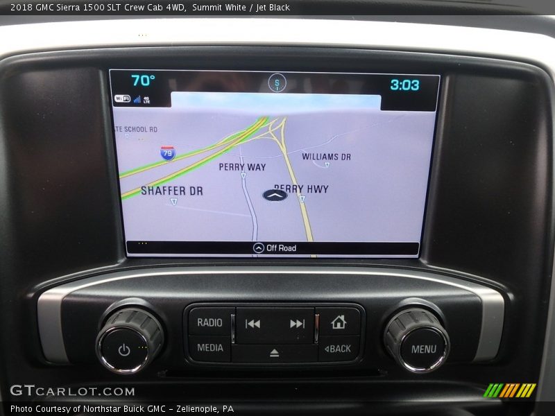 Summit White / Jet Black 2018 GMC Sierra 1500 SLT Crew Cab 4WD