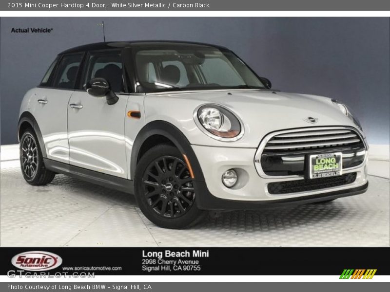 White Silver Metallic / Carbon Black 2015 Mini Cooper Hardtop 4 Door