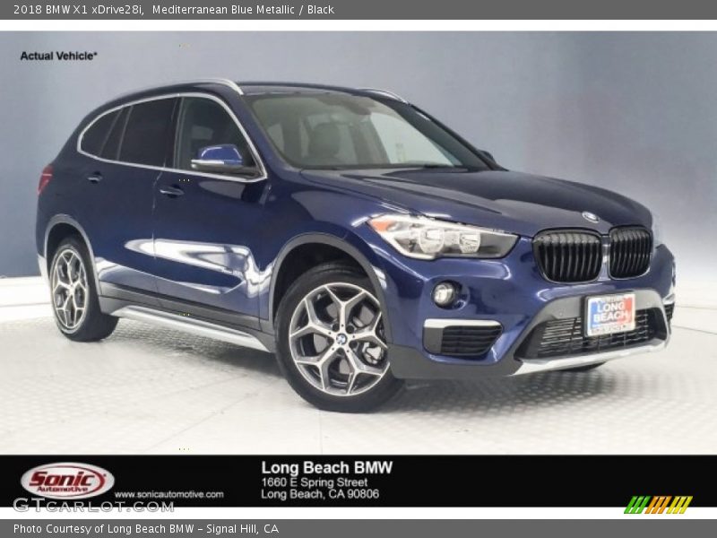 Mediterranean Blue Metallic / Black 2018 BMW X1 xDrive28i