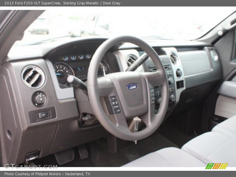 Sterling Gray Metallic / Steel Gray 2013 Ford F150 XLT SuperCrew