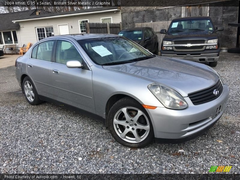 Brilliant Silver Metallic / Graphite 2004 Infiniti G 35 x Sedan