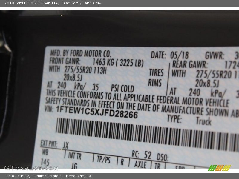 Lead Foot / Earth Gray 2018 Ford F150 XL SuperCrew