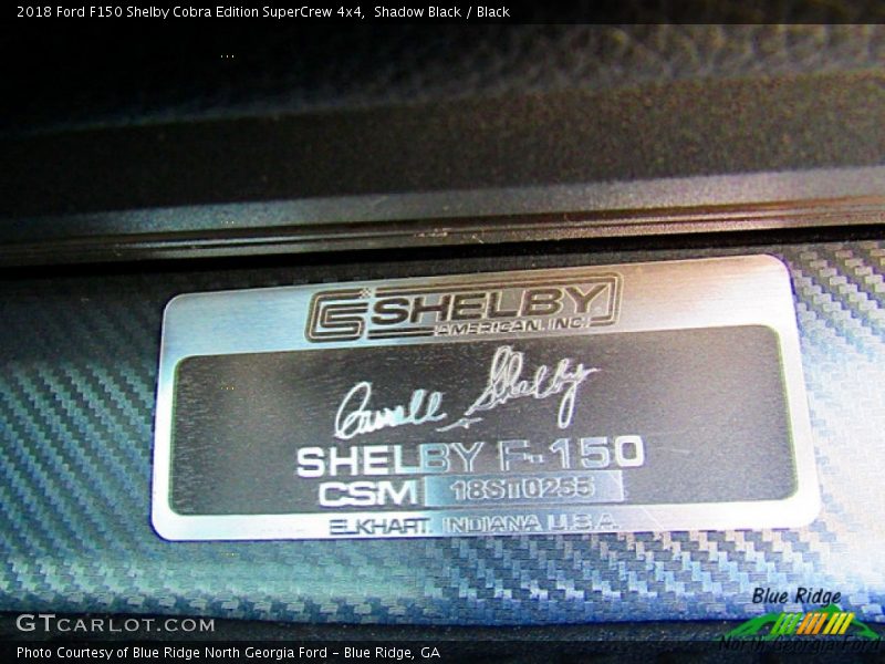 Shadow Black / Black 2018 Ford F150 Shelby Cobra Edition SuperCrew 4x4