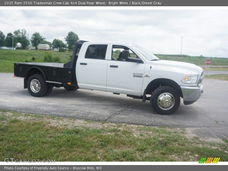 Bright White / Black/Diesel Gray 2015 Ram 3500 Tradesman Crew Cab 4x4 Dual Rear Wheel