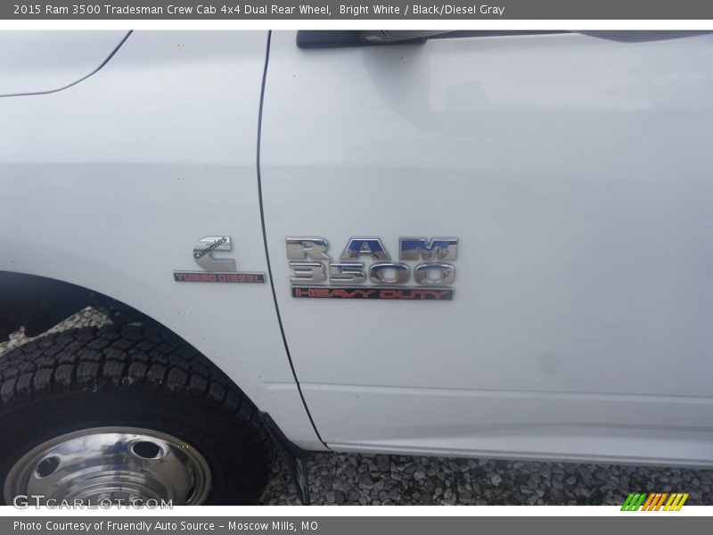 Bright White / Black/Diesel Gray 2015 Ram 3500 Tradesman Crew Cab 4x4 Dual Rear Wheel