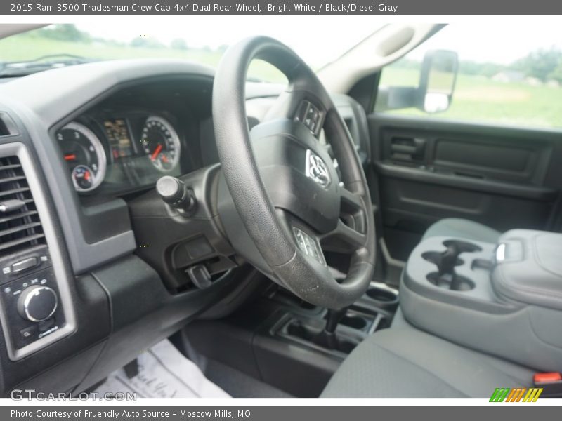 Bright White / Black/Diesel Gray 2015 Ram 3500 Tradesman Crew Cab 4x4 Dual Rear Wheel