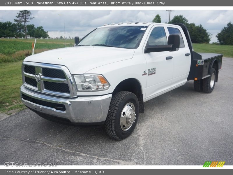 Bright White / Black/Diesel Gray 2015 Ram 3500 Tradesman Crew Cab 4x4 Dual Rear Wheel