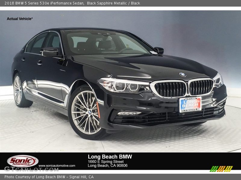 Black Sapphire Metallic / Black 2018 BMW 5 Series 530e iPerfomance Sedan