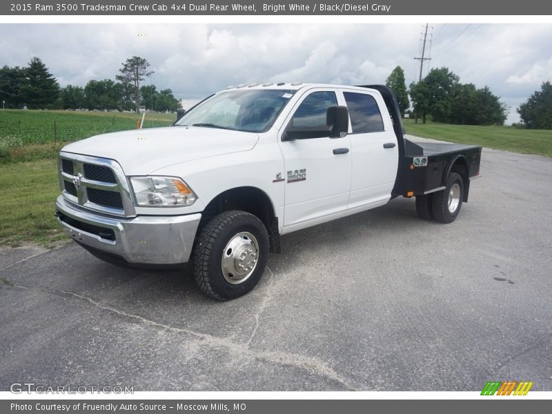 Bright White / Black/Diesel Gray 2015 Ram 3500 Tradesman Crew Cab 4x4 Dual Rear Wheel
