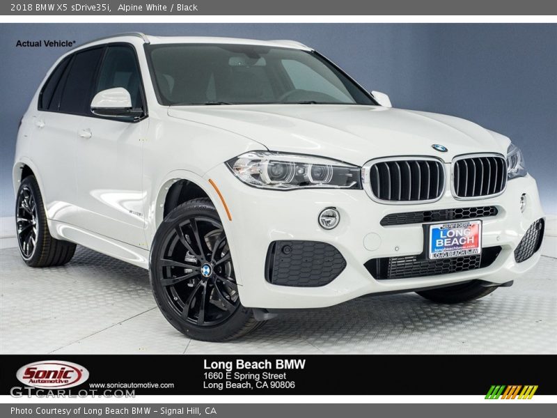 Alpine White / Black 2018 BMW X5 sDrive35i