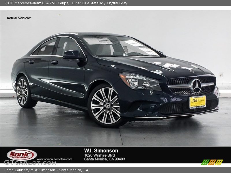 Lunar Blue Metallic / Crystal Grey 2018 Mercedes-Benz CLA 250 Coupe