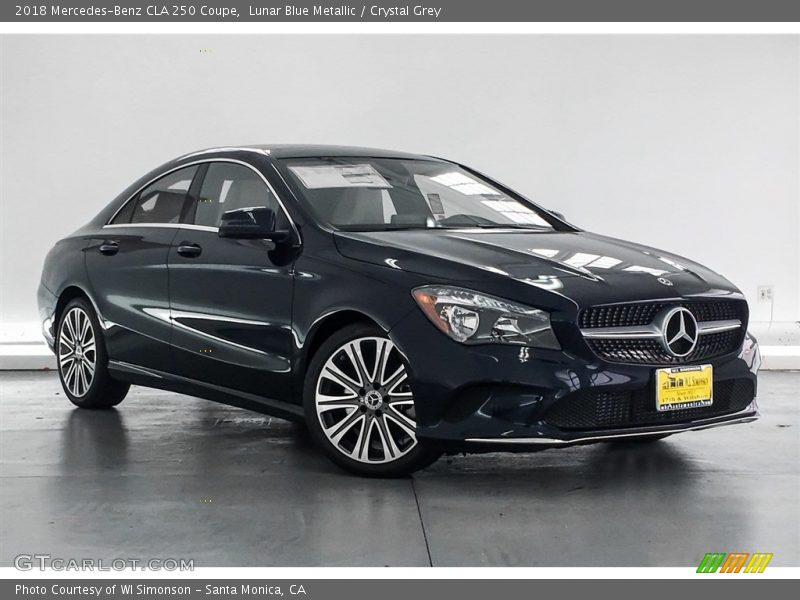 Lunar Blue Metallic / Crystal Grey 2018 Mercedes-Benz CLA 250 Coupe