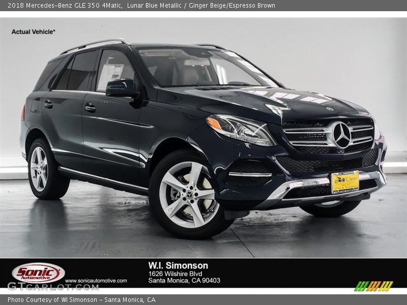 Lunar Blue Metallic / Ginger Beige/Espresso Brown 2018 Mercedes-Benz GLE 350 4Matic