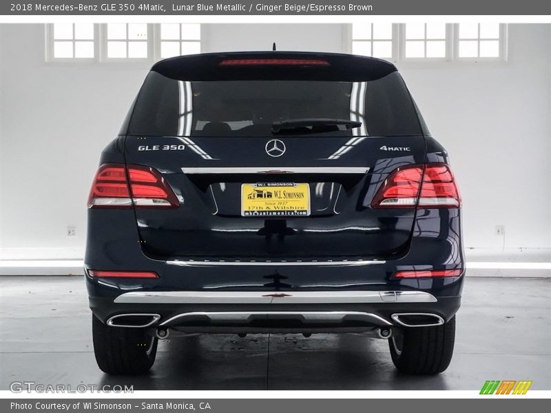 Lunar Blue Metallic / Ginger Beige/Espresso Brown 2018 Mercedes-Benz GLE 350 4Matic