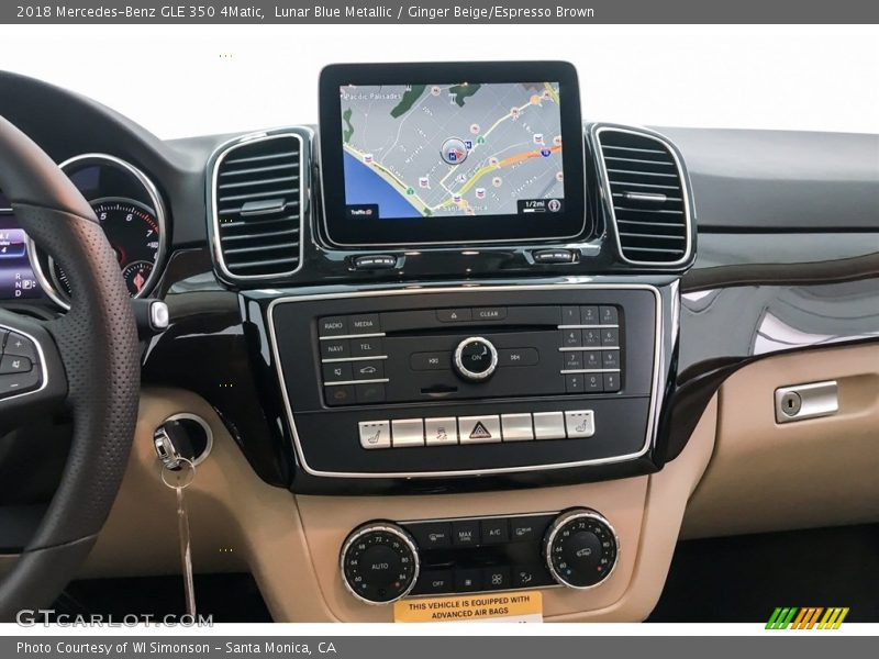 Lunar Blue Metallic / Ginger Beige/Espresso Brown 2018 Mercedes-Benz GLE 350 4Matic