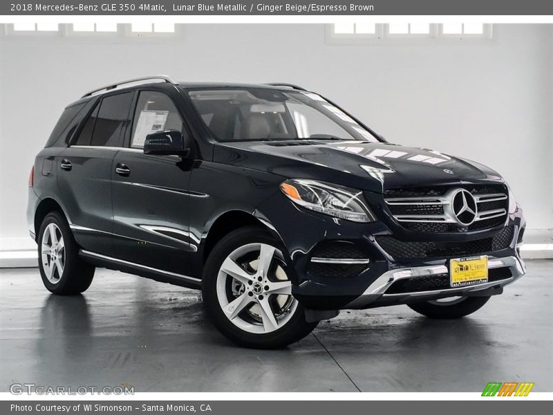 Lunar Blue Metallic / Ginger Beige/Espresso Brown 2018 Mercedes-Benz GLE 350 4Matic