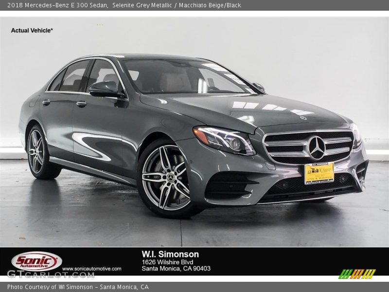 Selenite Grey Metallic / Macchiato Beige/Black 2018 Mercedes-Benz E 300 Sedan