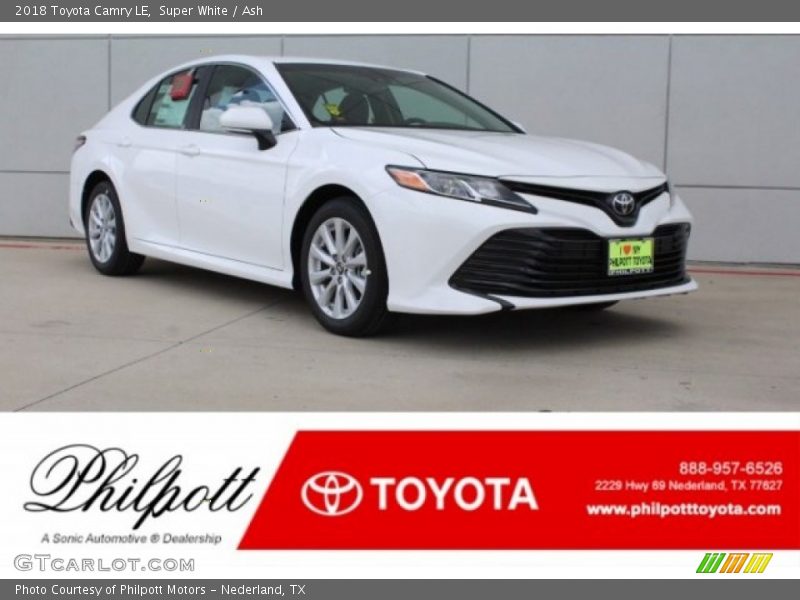 Super White / Ash 2018 Toyota Camry LE