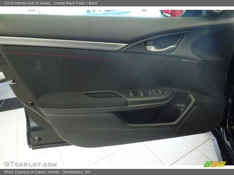 Crystal Black Pearl / Black 2018 Honda Civic Si Sedan