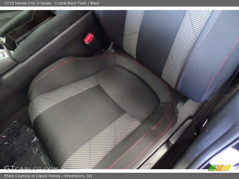 Crystal Black Pearl / Black 2018 Honda Civic Si Sedan