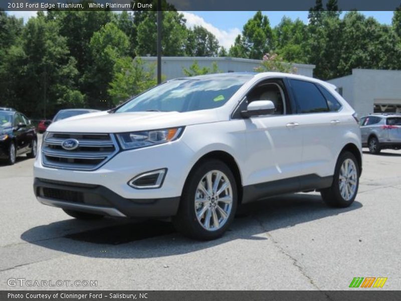 White Platinum / Dune 2018 Ford Edge Titanium