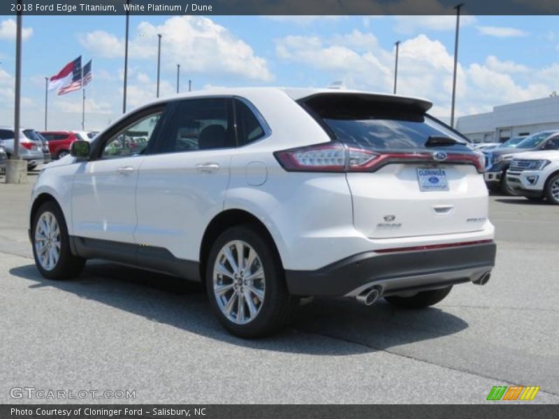 White Platinum / Dune 2018 Ford Edge Titanium