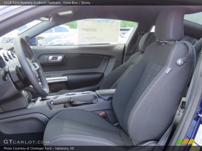 Kona Blue / Ebony 2018 Ford Mustang EcoBoost Fastback