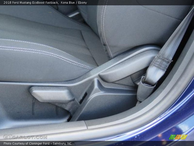 Kona Blue / Ebony 2018 Ford Mustang EcoBoost Fastback
