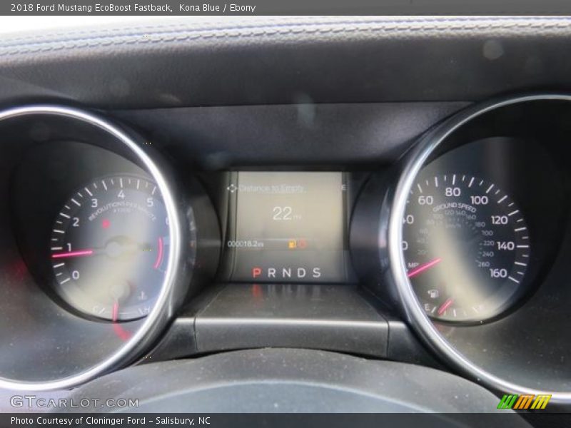 Kona Blue / Ebony 2018 Ford Mustang EcoBoost Fastback