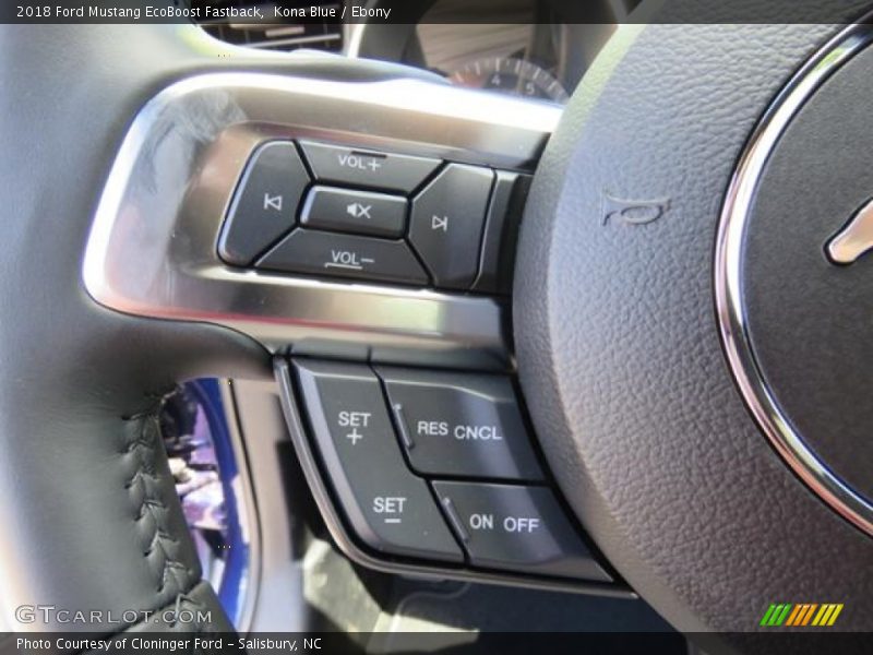 Kona Blue / Ebony 2018 Ford Mustang EcoBoost Fastback
