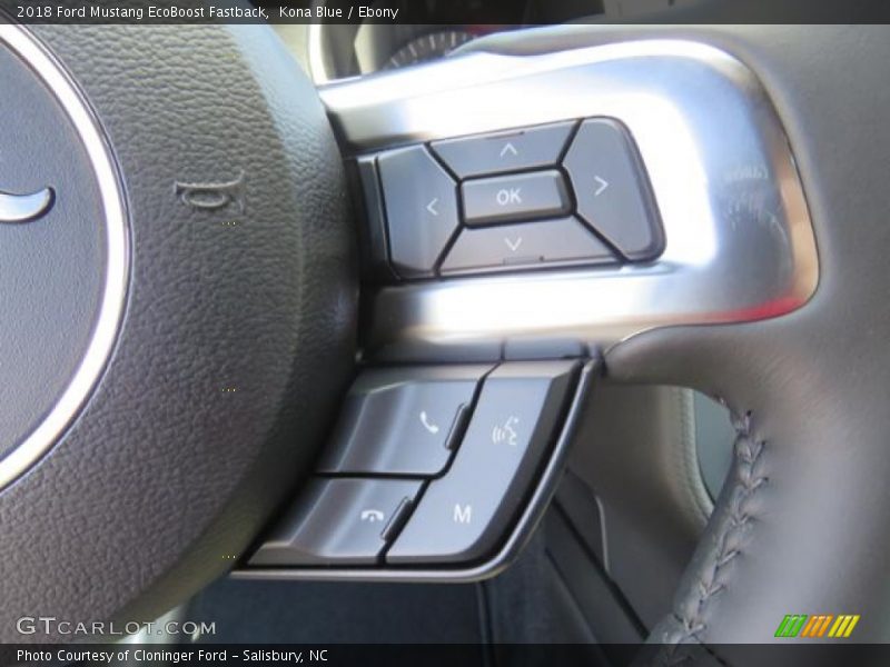 Kona Blue / Ebony 2018 Ford Mustang EcoBoost Fastback