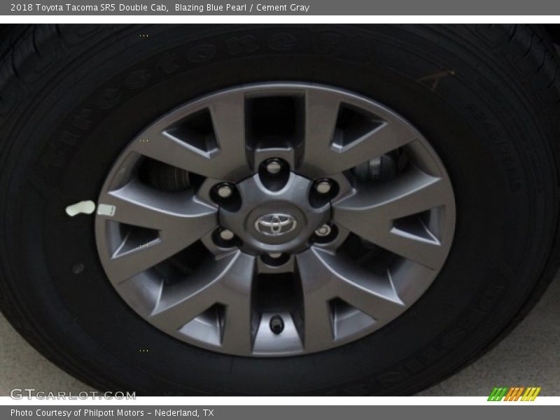 Blazing Blue Pearl / Cement Gray 2018 Toyota Tacoma SR5 Double Cab