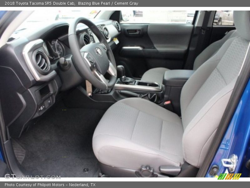 Blazing Blue Pearl / Cement Gray 2018 Toyota Tacoma SR5 Double Cab