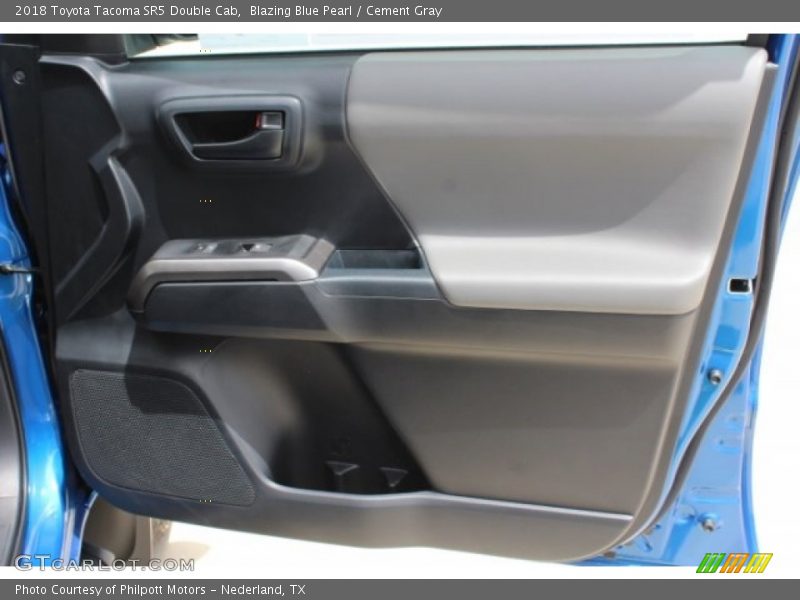 Blazing Blue Pearl / Cement Gray 2018 Toyota Tacoma SR5 Double Cab