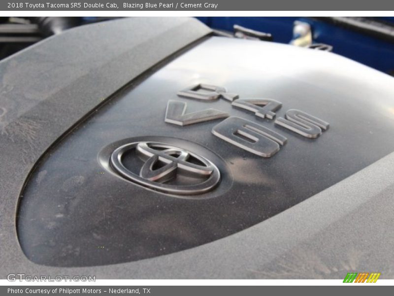 Blazing Blue Pearl / Cement Gray 2018 Toyota Tacoma SR5 Double Cab