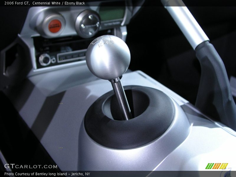 2006 Ford GT, Centennial White/Sonic Blue  / Ebony Black Leather, 6 Speed Manual Transmission - 2006 Ford GT 