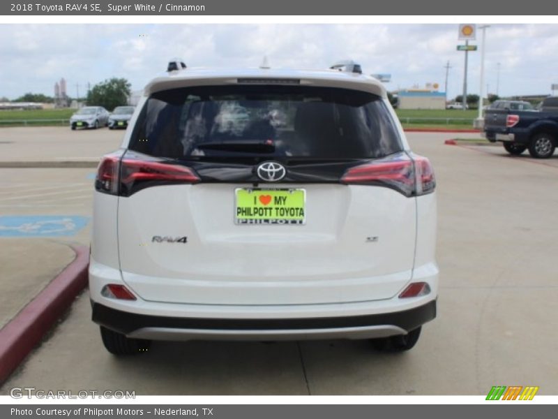 Super White / Cinnamon 2018 Toyota RAV4 SE