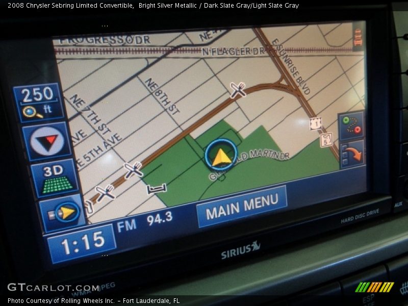 Bright Silver Metallic / Dark Slate Gray/Light Slate Gray 2008 Chrysler Sebring Limited Convertible