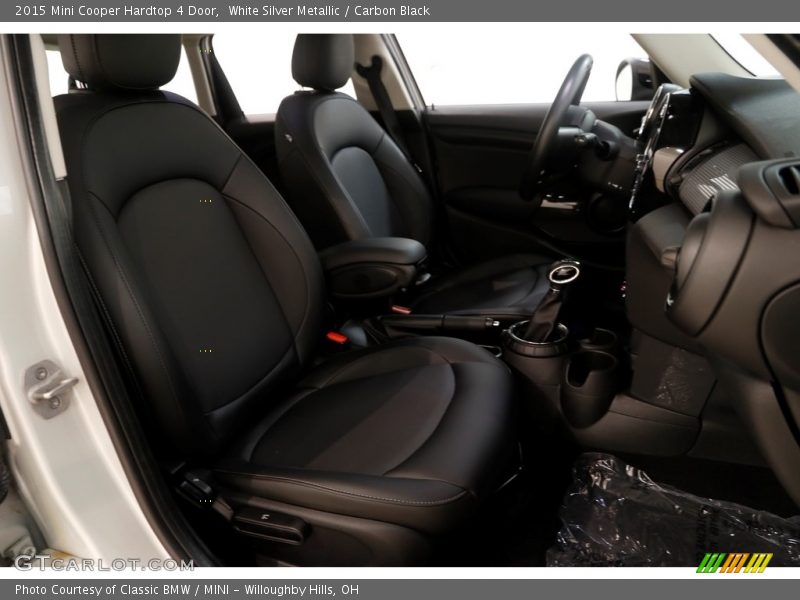 White Silver Metallic / Carbon Black 2015 Mini Cooper Hardtop 4 Door