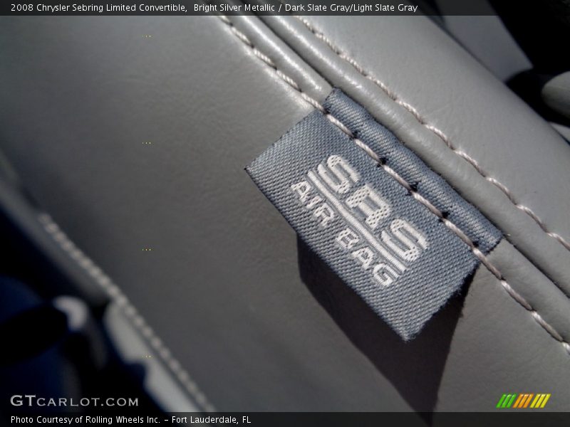 Bright Silver Metallic / Dark Slate Gray/Light Slate Gray 2008 Chrysler Sebring Limited Convertible