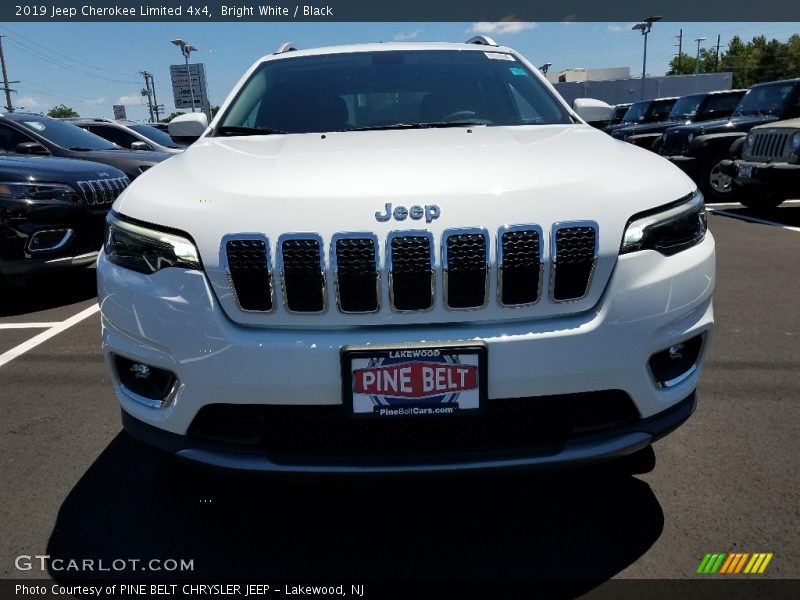 Bright White / Black 2019 Jeep Cherokee Limited 4x4