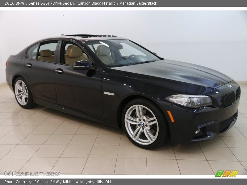 Carbon Black Metallic / Venetian Beige/Black 2016 BMW 5 Series 535i xDrive Sedan