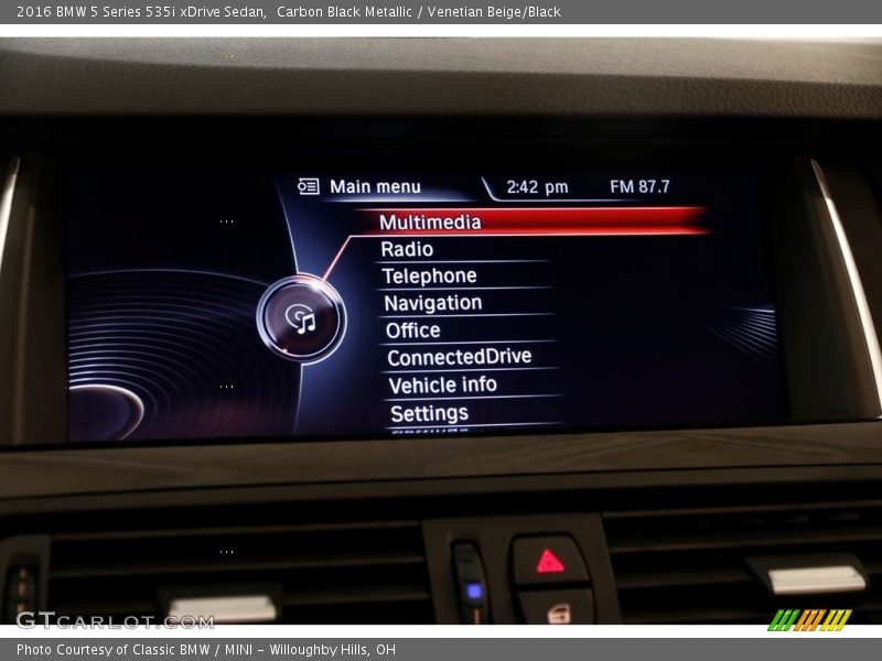Carbon Black Metallic / Venetian Beige/Black 2016 BMW 5 Series 535i xDrive Sedan