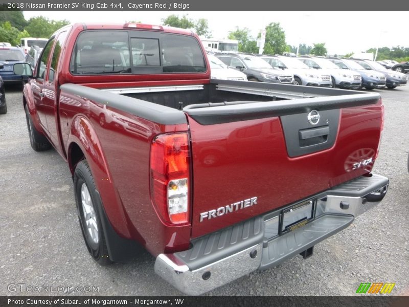 Cayenne Red / Beige 2018 Nissan Frontier SV King Cab 4x4